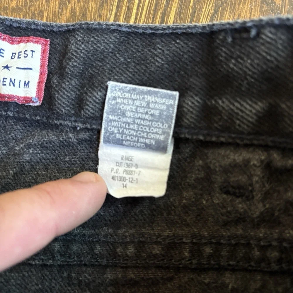 Vintage 2000s Old Navy Blue Jeans Men's 32x32 Black Denim Straight Fit Baggy Y2K